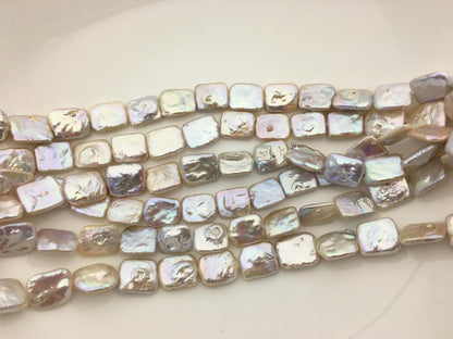AAA 11-13x15-17mm Natural Color Rectangle Block Freshwater Pearl,ZS-119-34