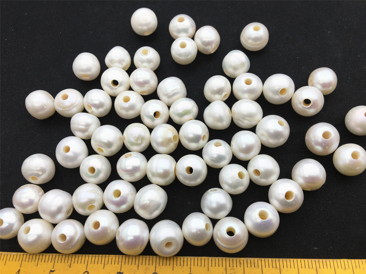 20pcs AA+ 10.5-11mm white button Round freshwater pearls,2.2mm large hole, Rondelle pearl Beads,loose freshwater pearl,SM10-2A-9