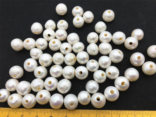 20pcs AA+ 10.5-11mm white button Round freshwater pearls,2.2mm large hole, Rondelle pearl Beads,loose freshwater pearl,SM10-2A-9