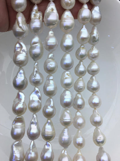 15.5'' AA 10-13mm white flame ball pearl,FL15-2A-5-72
