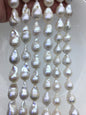 15.5'' AA 10-13mm white flame ball pearl,FL15-2A-5-72