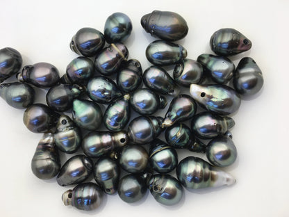 11-13mm Big Teardrop Drop Tahitian Pearl Leather Necklace,Pearl Leather Necklace,Black Pearl,Black Leather Pearl necklace,Le11-018