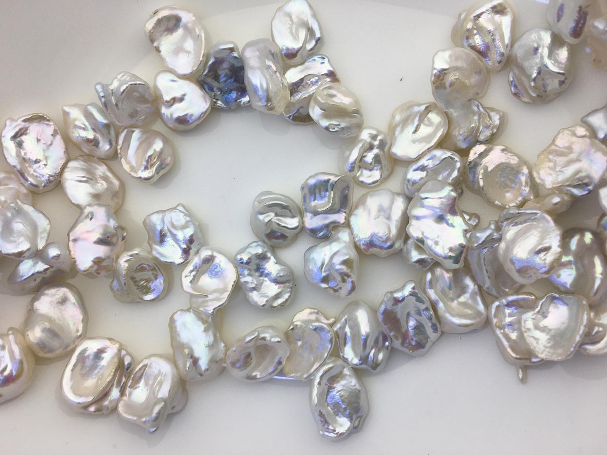 AAA 13-16mm Big White Keshi Pearls,high luster,good quality,wholesale price,baroque pearl,keshi pearl strands,ZS-129-19
