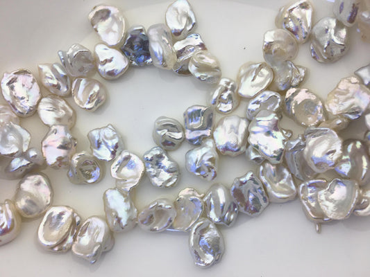 AAA 13-16mm Big White Keshi Pearls,high luster,good quality,wholesale price,baroque pearl,keshi pearl strands,ZS-129-19