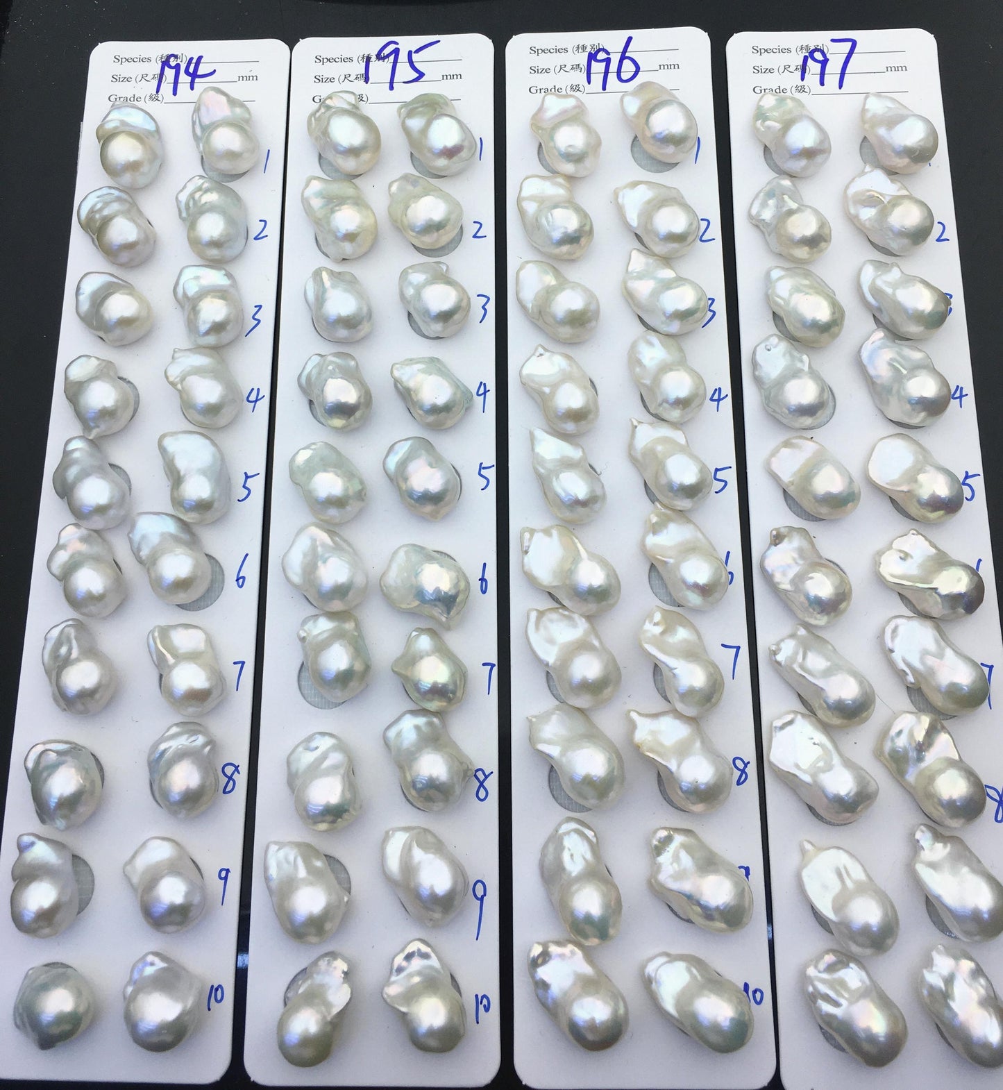 AAA 13-15x18-22mm White Flame ball Pearl Pairs - large Baroque freshwater pearl pairs,top half hole,FL15-3A-8-76