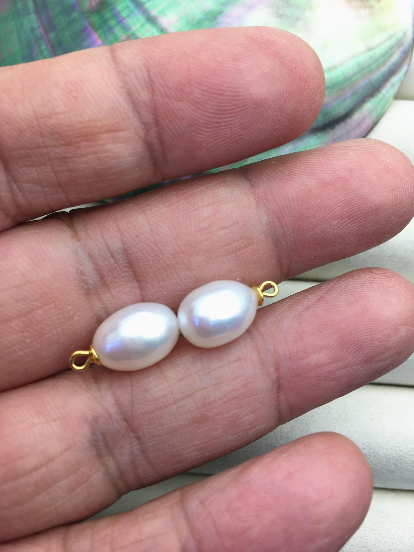 AAA 8.5-9x11.5-12.5mm white long rice pearl dangle earrings,S925 Sterling Sliver pearl earrings,pearl for women,SE3-T6