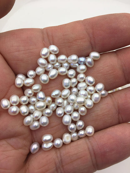 60 grams AAA/AA+ 4-5mm white rice freshwater pearls,LR4-T1