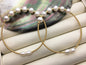 7'' AA+ white color pearl handmade bangle bracelet, B8-055-7