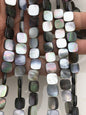 AAA 10-11mm Natural Tahitian Shell Square Shape Loose Beads,GSHE-TH-003