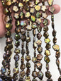 A/AA 10-12mm brown plum blossom Freshwater Pearl,ZS-119-14