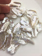 25pcs AA 14-23mm white biwa keshi Freshwater Pearls, no hole,ZS-80-1-15