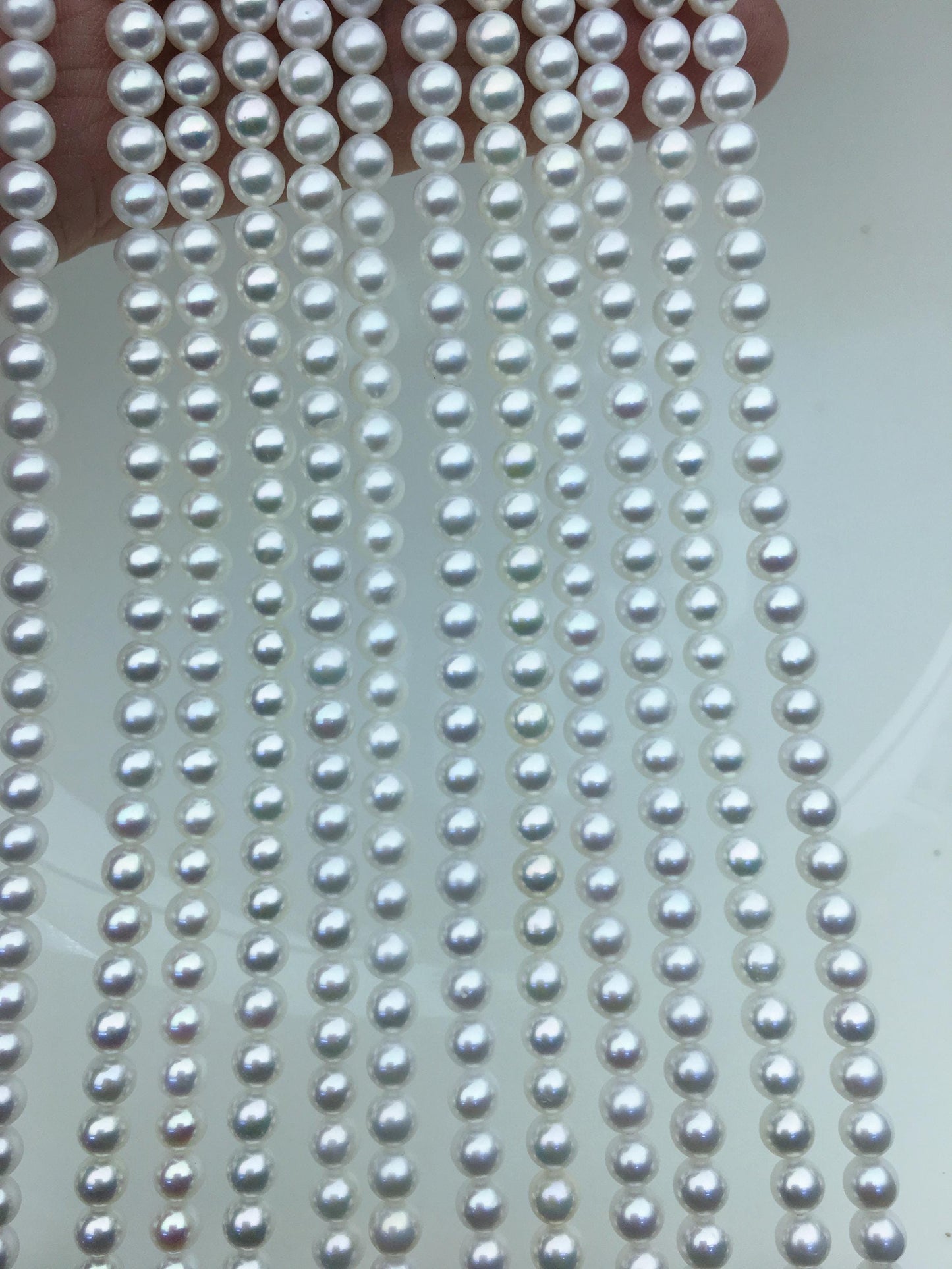 High Luster!AAA 4.5-5mm white round freshwater pearls,4mm seed pearl,white round pearl,pearl wholesale,RP4-3A-2