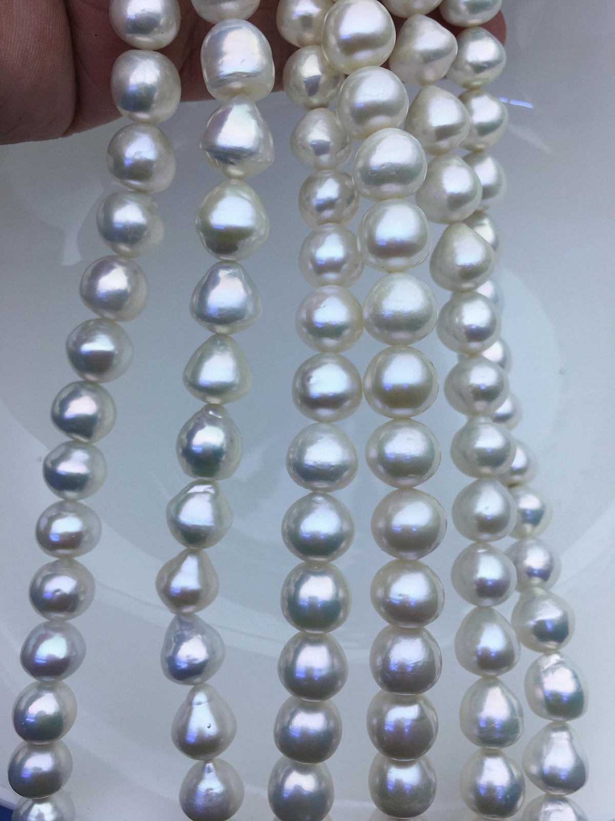 AA+ 9-11mm white button round Edison Freshwater Pearl,ED12-2A-5-58