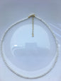 16+2'' AA+ 2.5-3mm white tiny small rice pearl Necklace,Wedding Necklace, Love, Mothers Day,Happiness,wholesale,NPN1-016
