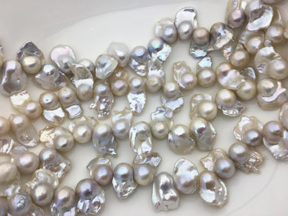 15.5'' AA+ 11-15mm white flame ball pearl,FL15-2A-5-98