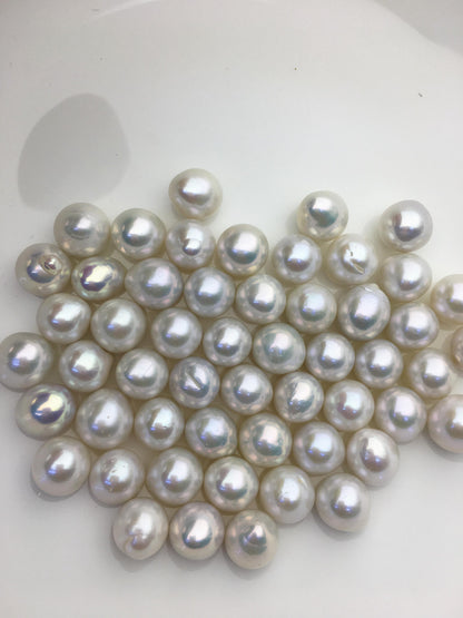 10pcs AAA 11-12mm BIG white rice freshwater pearls,no hole,LR11-3A-2