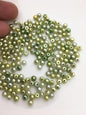 30pcs AAA 4.5-5mm green button round freshwater pearl,0.9mm half hole,BTN4-T3