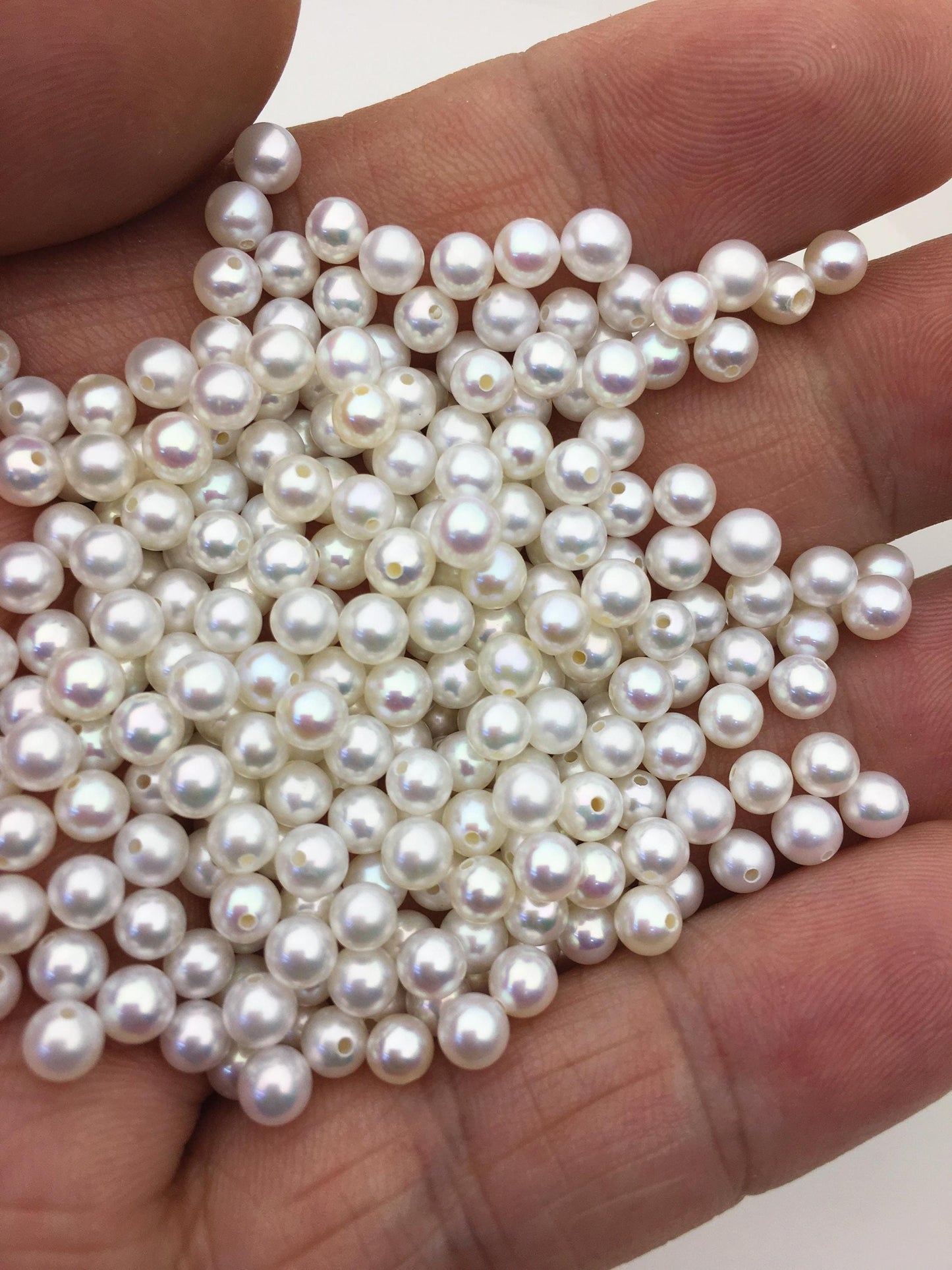 10pcs AAA 4-4.5mm seed round freshwater pearl bead,white freshwater round loose pearl wholesale,tiny pearl supply,RP4-3A-7
