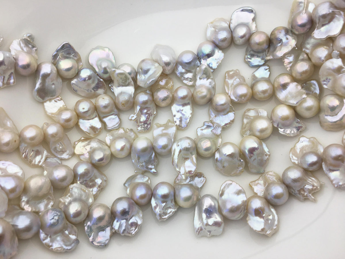 15.5'' AA+ 11-15mm white flame ball pearl,FL15-2A-5-98