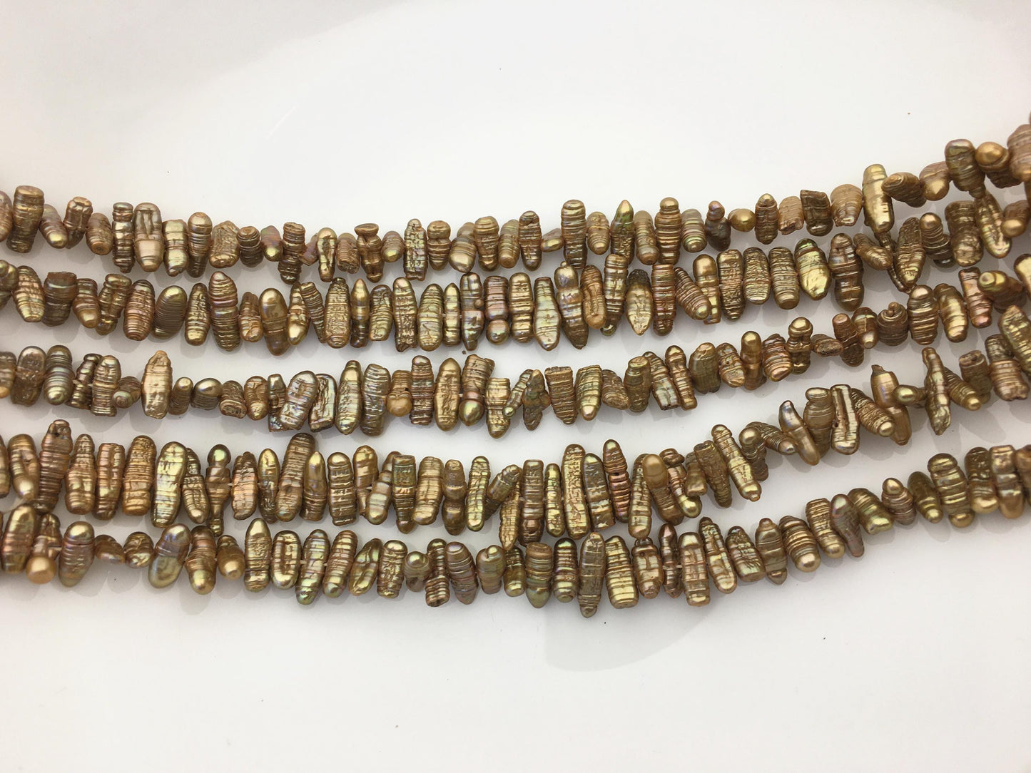 AA 4-5mm brown short Biwa Pearl Necklace,Genuine Fresh Water Pearl,Wedding Necklace,Mothers Day,ZS-80-10-6