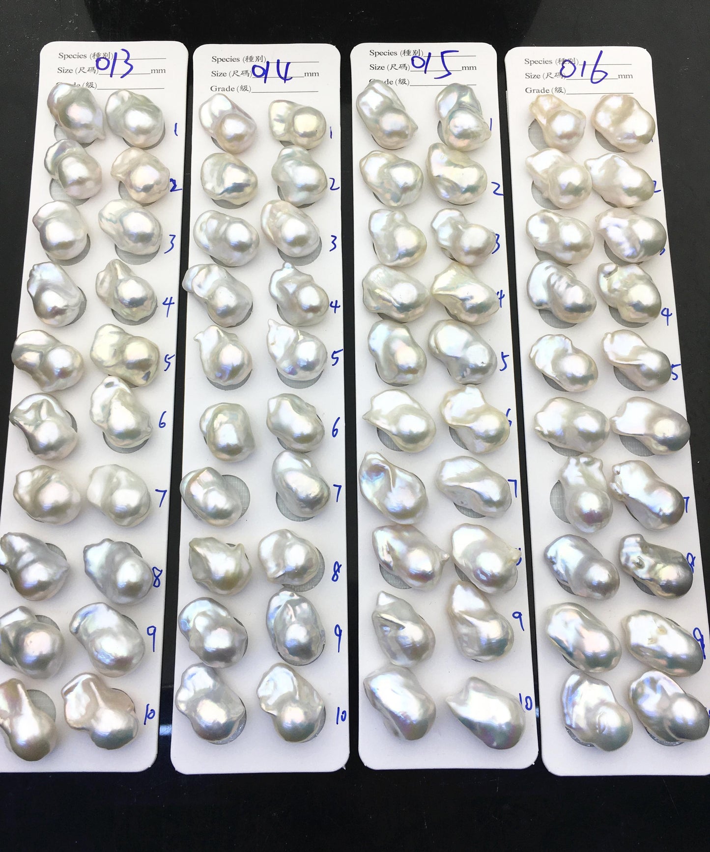 1 pair AAA 13-17x19-24mm White Flame ball Pearl Pairs - large Baroque freshwater pearl pairs,FL15-3A-8-4