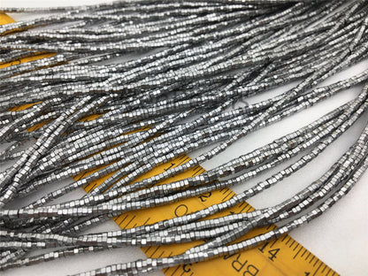 Hematite silver Gray,White Gold,1x2mm Rondelle Beads,AAA, 380 beads,15.5 inches,G50-B12-001