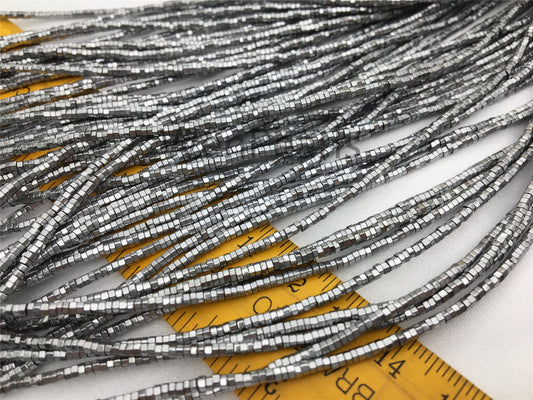 Hematite silver Gray,White Gold,1x2mm Rondelle Beads,AAA, 380 beads,15.5 inches,G50-B12-001