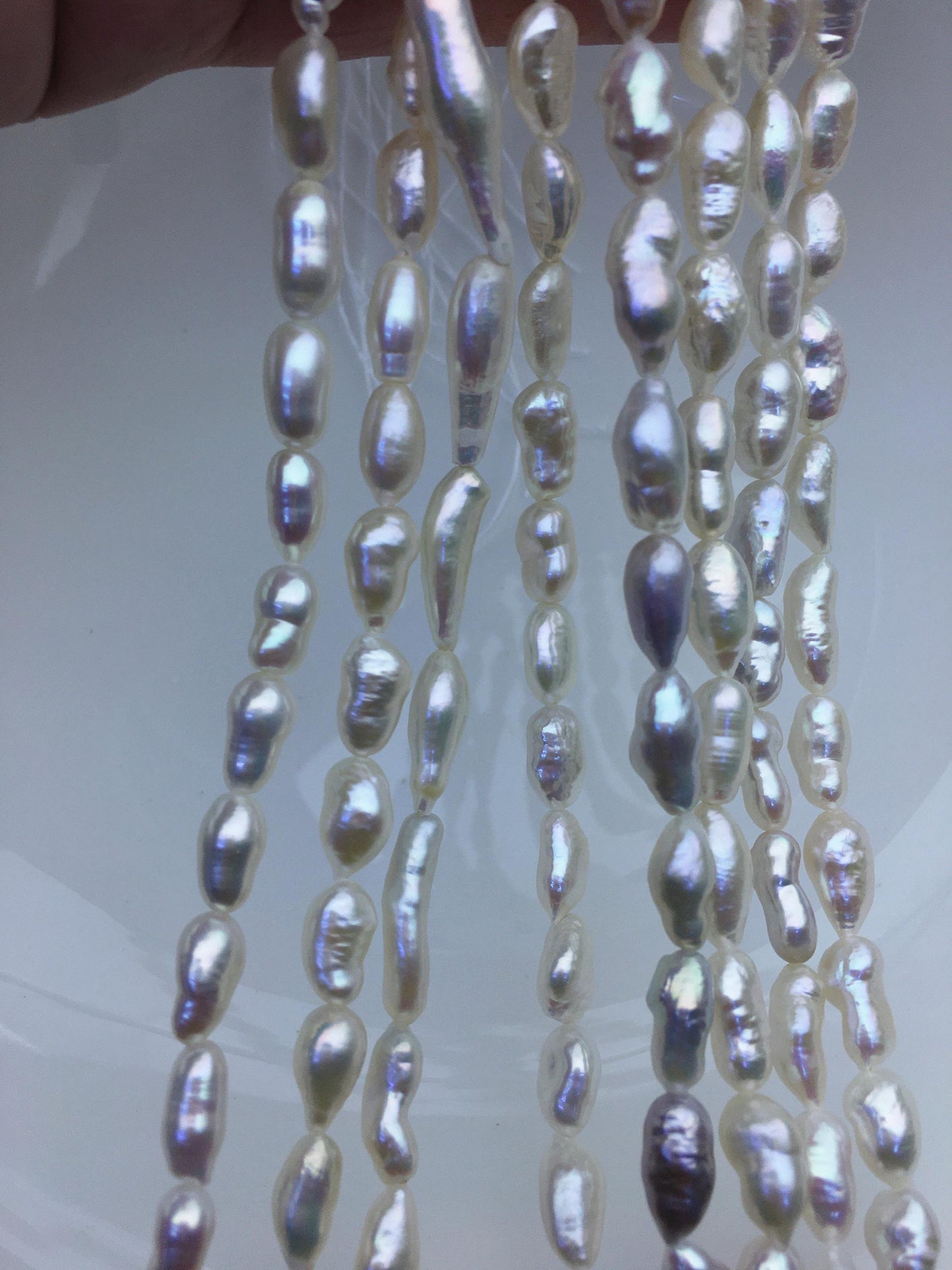 1 strands AAA 4-6mm white keshi Freshwater Pearl,ZS-200-8