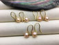 3 pairs pink High-heeled pearl dangle earrings,AAA 6-7mm pearl,button round pearl earrings for women,SE3-T32
