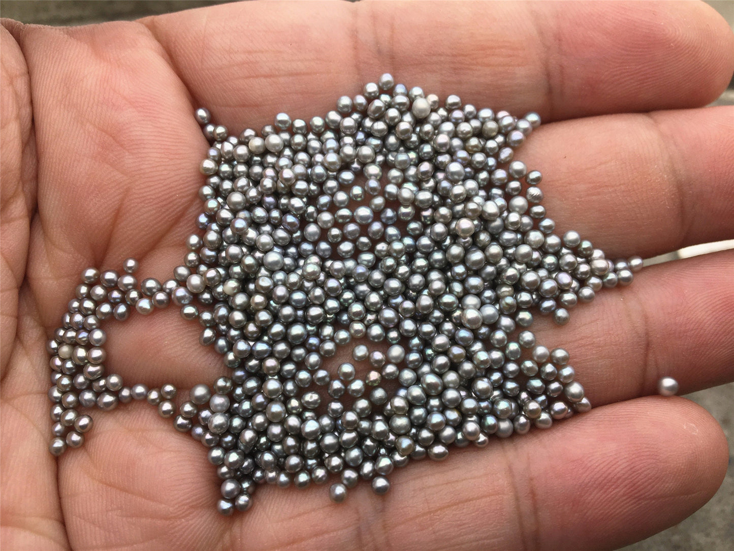 10pcs AAA 2-2.5mm gray near round freshwater seed pearls,no hole,Cultured pearl,diy pearl beads,birthday,RP1-3A-16-4