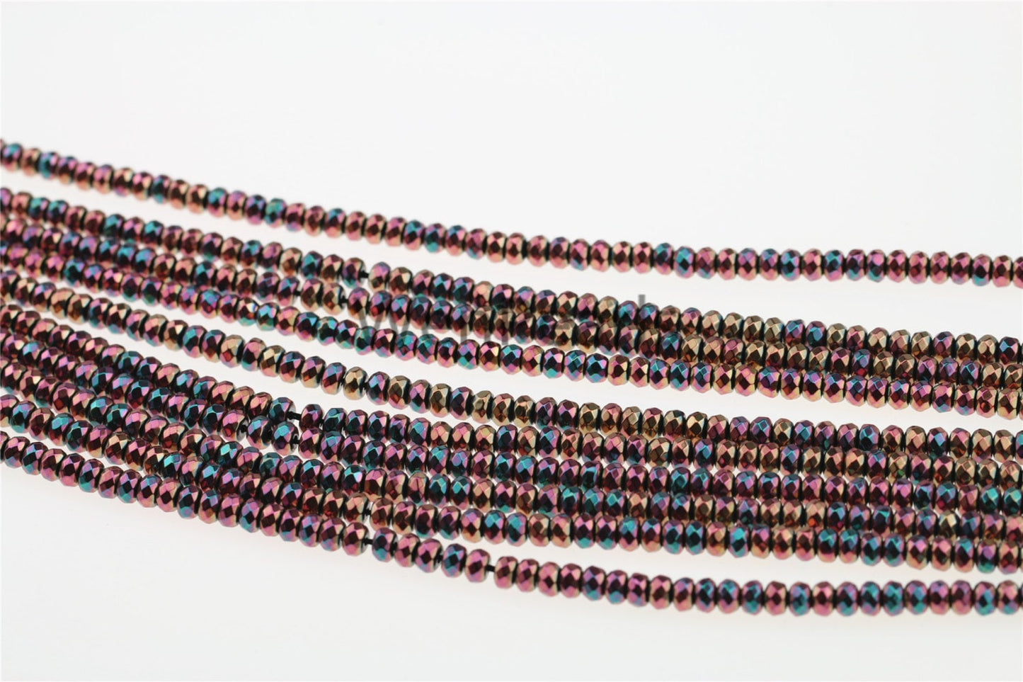 Hematite rainbow ,3x4mm Rondelle Beads,AAA, 135pcs,15.5 inches,G50-R34-002