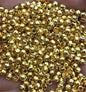 High Quality!100pcs 3mm Gold Color Plated Faced Round Beads,AAL-015