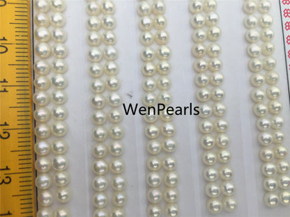 AAA 3.5-4mm Seed Button freshwater Pearls,3A,white color pearl stud earrings pearl,real pearl earring material,half drilled,BTN3-4A-1-2