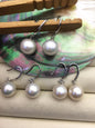 1 pair AA+ 10-11mm White Round edison pearl dangle earrings,S925 Sterling Sliver earrings,wedding pearl earrings,SE3-T9-30