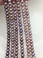 AA+ 7.5-8.3mm purple button round freshwater pearls,Rondelle pearl Beads,SM8-T4
