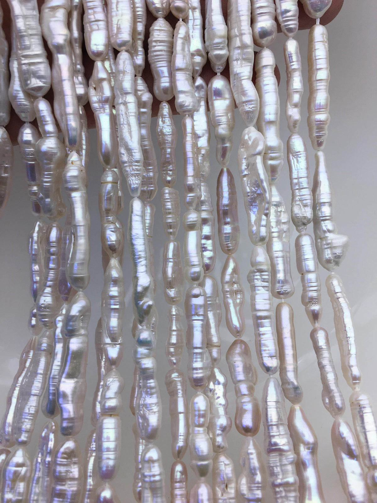 AA 4-7mm White Toothpick freshwater pearls,ZS-80-22