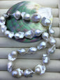 18'' AAA 13-17mm white baroque flame ball freshwater Pearl necklace,genuine freshwater Pearl necklace,NPN1-T63-1