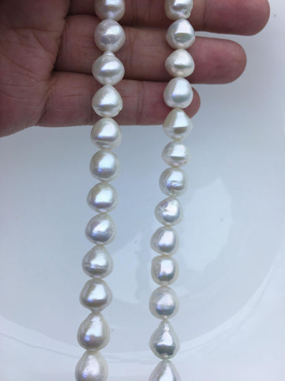AA+ 9-11mm white teardrop button round Edison Freshwater Pearl,ED12-2A-5-54