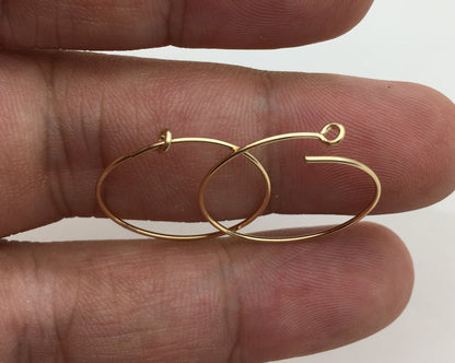 1 pair 0.76x20mm 14k goldfilled ear hook with loop,hooks findings , DIY earrings jewelry,AGF-ER-005