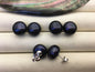 AAA 12-13mm big black blue pearl stud earrings,Sterling Silver,SE1-072