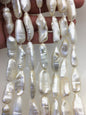 AA 12-14mm White long baroque Freshwater Pearl,ZS-119-26