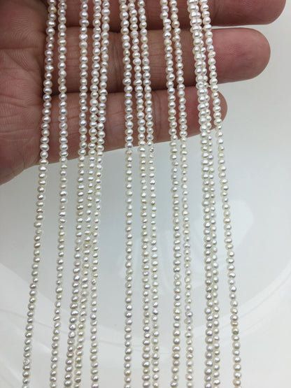 AA+ 2-2.5mm white tiny seed potato freshwater pearls,seed pearl,small size pearls bead wholesale,CR2-2A-2