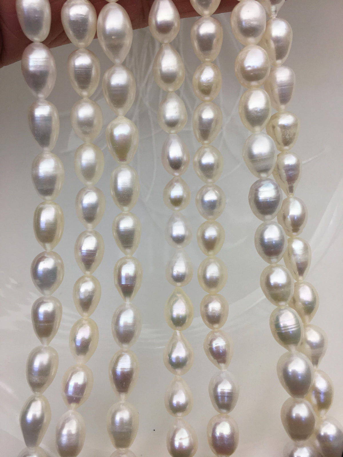 AA+ 7.3-8.2mm*9-12mm white Teardrop freshwater pearls,LR8-T4