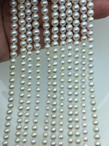 AAA 5.5-6mm white round freshwater pearls,white freshwater round loose pearl wholesale,tiny pearl supply,RP5-3A-8