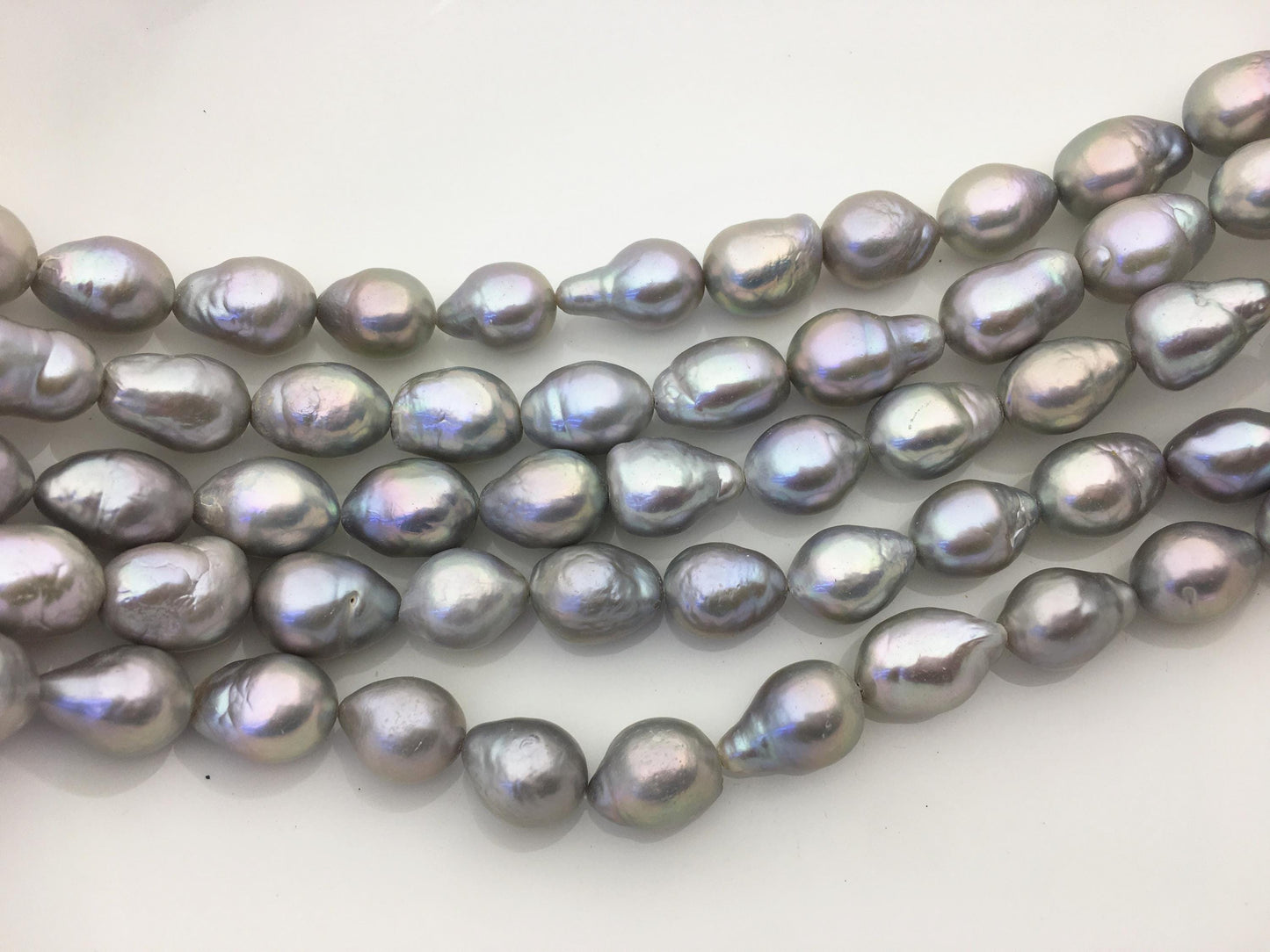 AA+ 10-12mm big gray baroque drop Edison Freshwater Pearl,ED12-2A-5-1