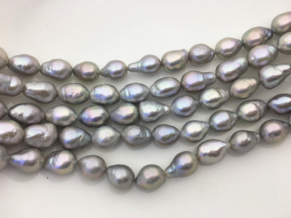 AA+ 10-12mm big gray baroque drop Edison Freshwater Pearl,ED12-2A-5-1