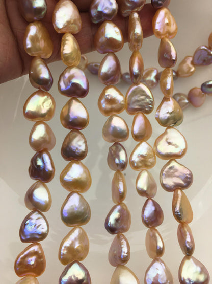 AAA 13-15mm Colorful Big Thick heart Freshwater Pearl,ZS-119-44