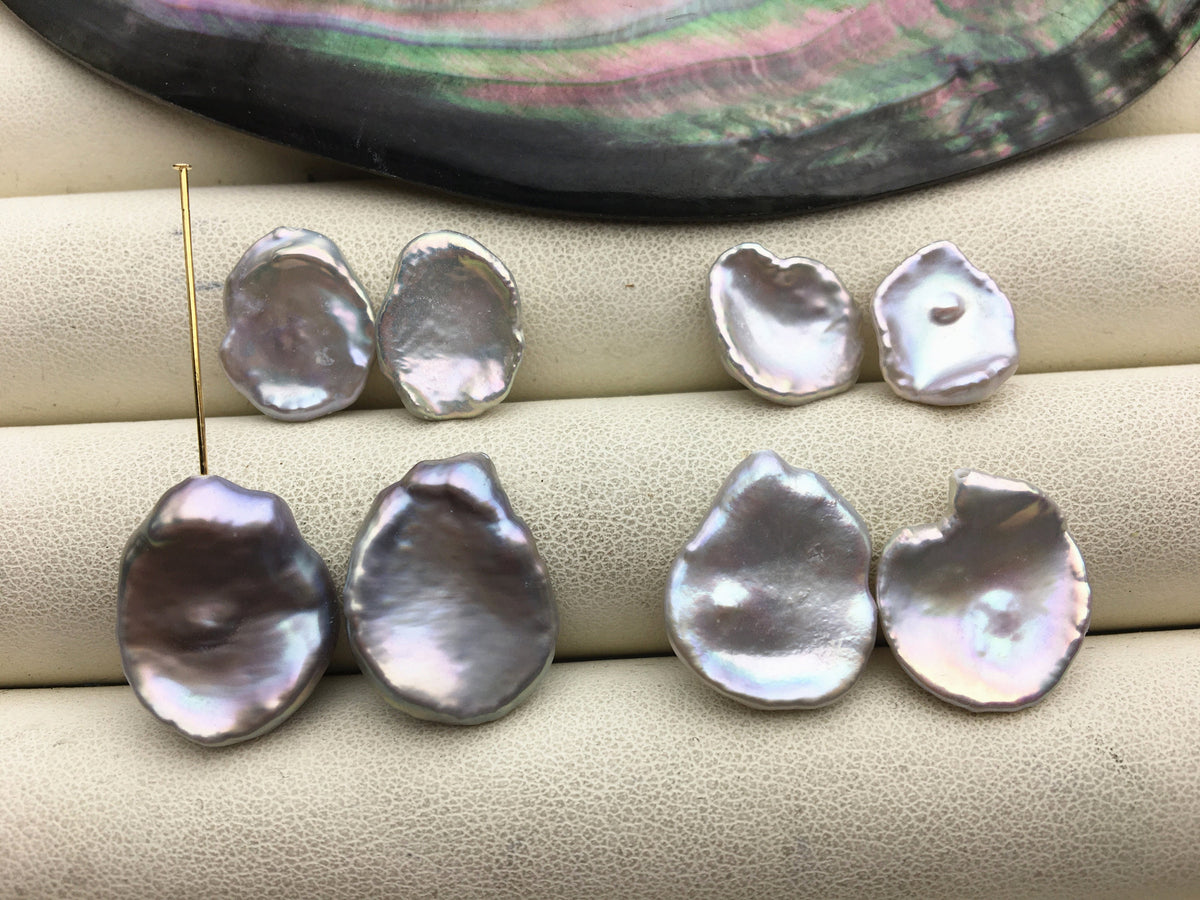1 pair AAA 11-18mm gray long keshi pearls Pair,for make dangle earrings,baroque pearl,loose pearl beads,very high luster,ZS-127-62-13