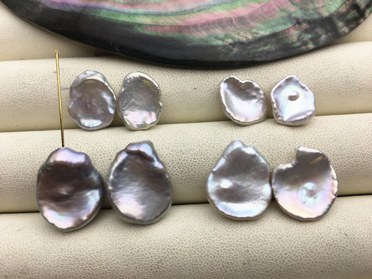 1 pair AAA 11-18mm gray long keshi pearls Pair,for make dangle earrings,baroque pearl,loose pearl beads,very high luster,ZS-127-62-13