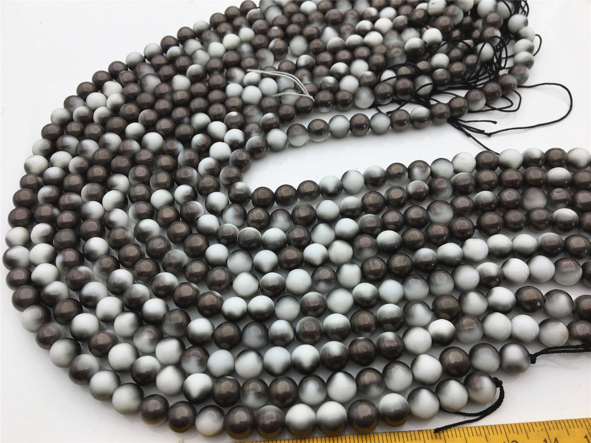 Golden/Green/Black 8mm Round Beads 15" Full Strand Wholesale Gemstones,G13-OTH-14